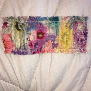 O’Neill floral bandeau bikini top